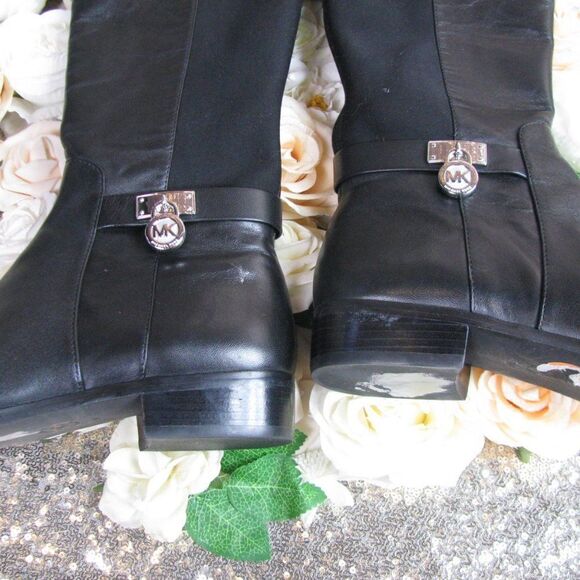 Michael kors black leather knee high boots 5.5 - Picture 6 of 10